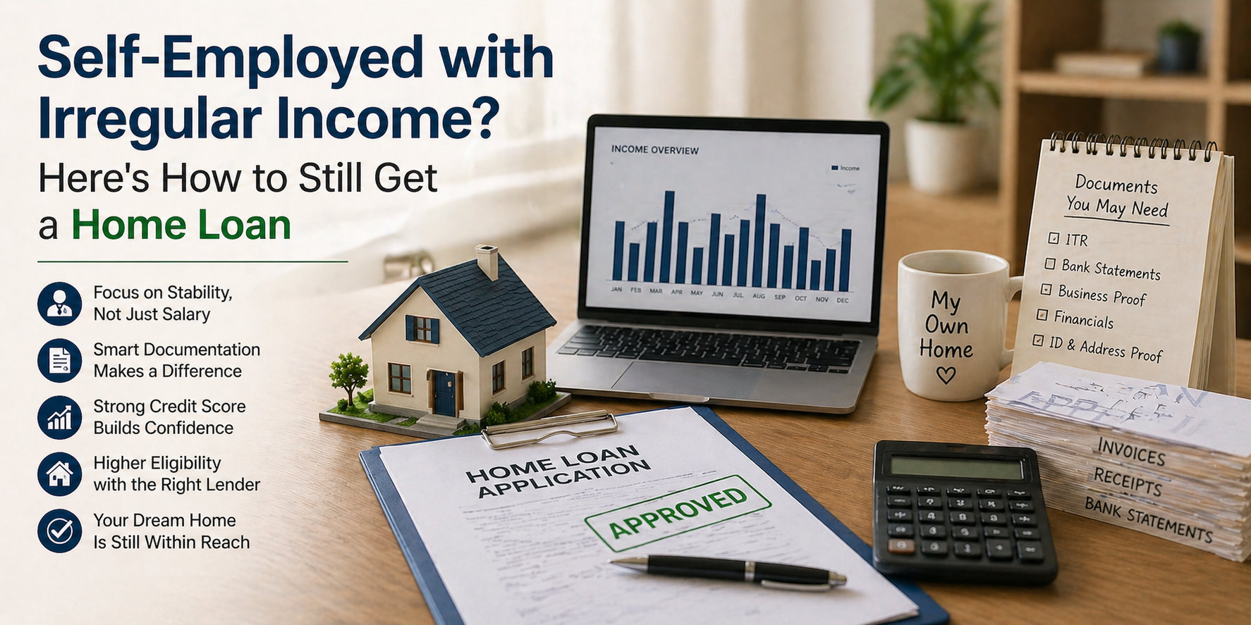 Self-Employed with Irregular Income? How to get a Home Loan