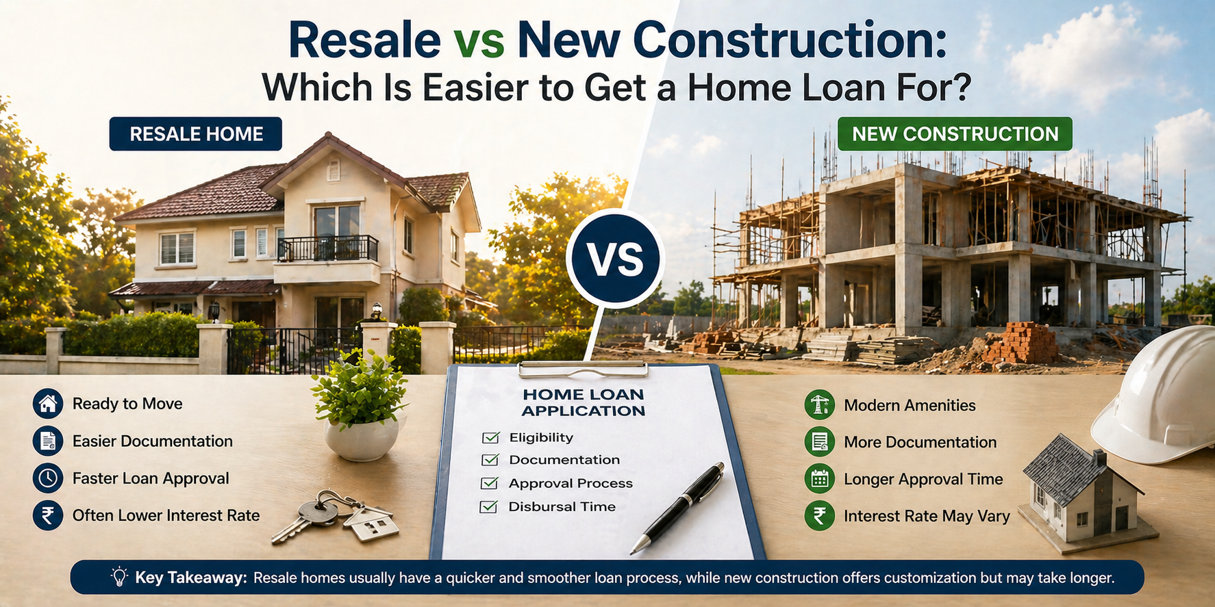 Resale vs New Construction: Which Home Loan Is Easier
