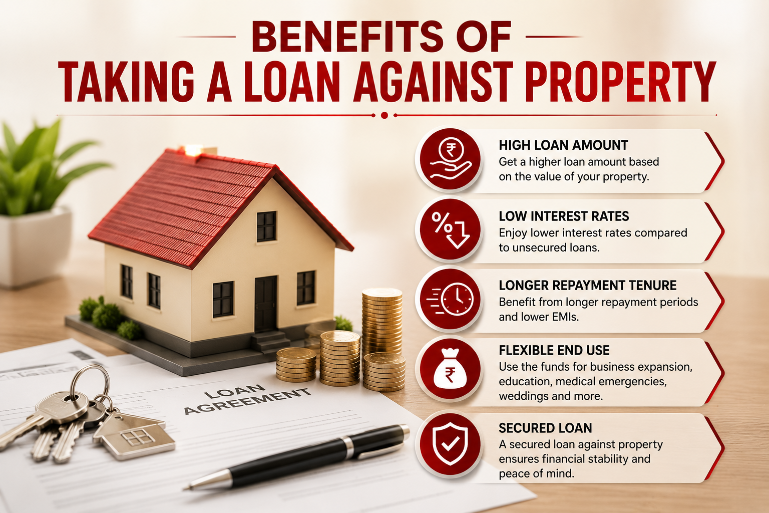 Top Benefits of Taking a Loan Against Property in India